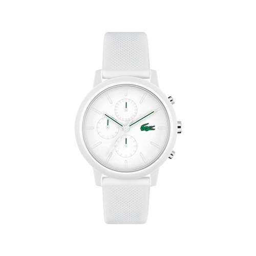 LACOSTE.12.12 chrono men's watch white silicone bracelet