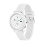 Montre LACOSTE.12.12 chrono homme bracelet silicone blanc - vue D1