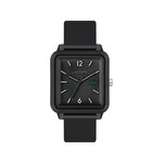 Montre LACOSTE Studio homme acier bracelet silicone noir - vue 1