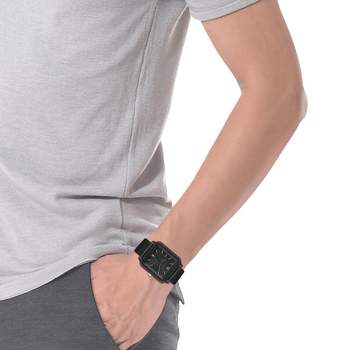 LACOSTE Studio men's watch steel black silicone bracelet