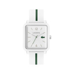 Montre LACOSTE  Studio homme TR90 blanc bracelet silicone blanc - vue 1
