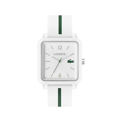 Montre LACOSTE  Studio homme TR90 blanc bracelet silicone blanc - vue 1
