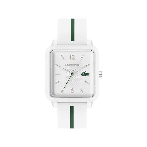 LACOSTE Studio men's watch TR90 white white silicone strap