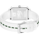 Montre LACOSTE  Studio homme TR90 blanc bracelet silicone blanc - vue 3