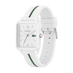 Montre LACOSTE  Studio homme TR90 blanc bracelet silicone blanc - vue D1