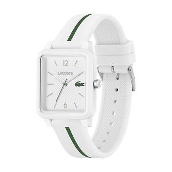 Montre LACOSTE  Studio homme TR90 blanc bracelet silicone blanc