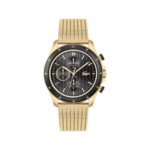 Montre LACOSTE Neoheritage homme bracelet acier doré jaune