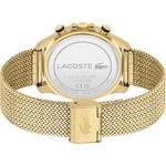 Montre LACOSTE Neoheritage homme bracelet acier doré jaune - vue 3