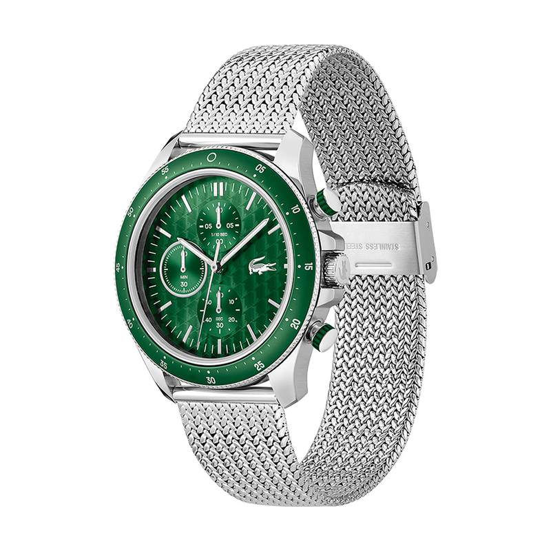 Montre LACOSTE Neoheritage homme bracelet acier gris - vue D1