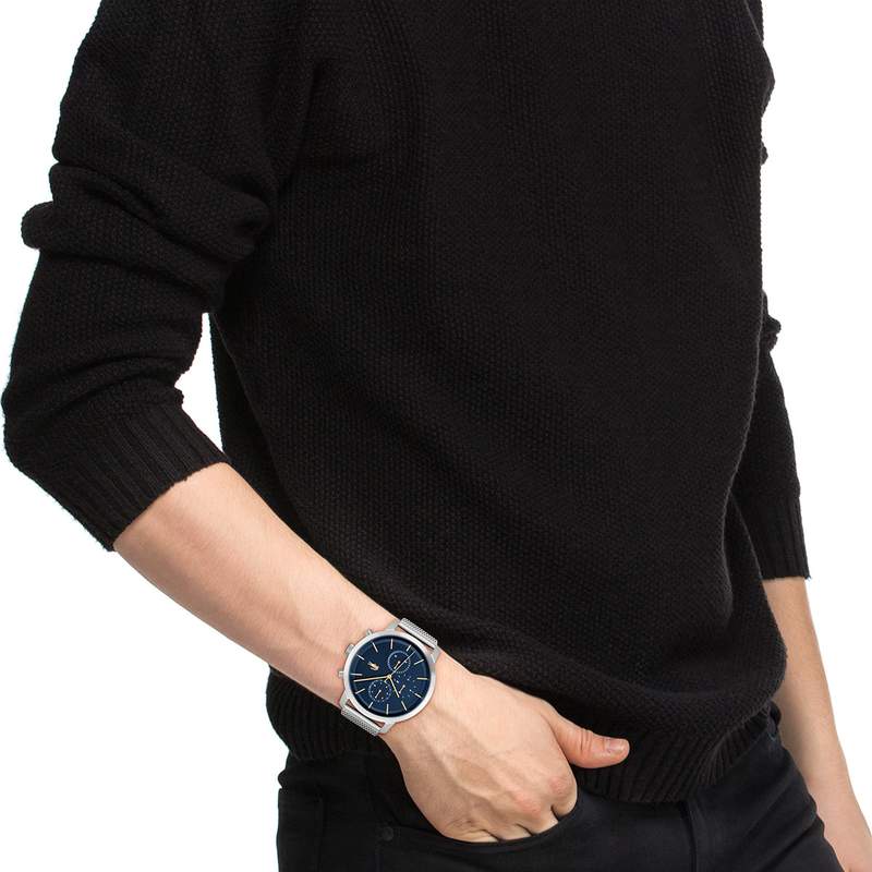 Montre LACOSTE Replay homme bracelet acier gris - vue porté 1