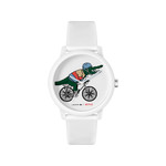 Montre LACOSTE.12.12 Netflix homme TR90 blanc bracelet silicone blanc - vue 1
