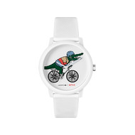 Montre LACOSTE.12.12 Netflix homme TR90 blanc bracelet silicone blanc