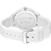 Montre LACOSTE.12.12 Netflix homme TR90 blanc bracelet silicone blanc - vue V3