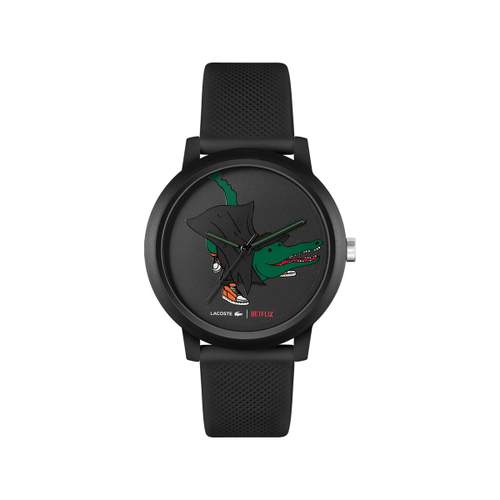 Montre Lacoste 12.12 Netflix homme TR90 bracelet silicone noir