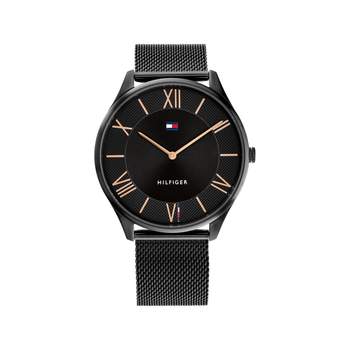 TOMMY HILFIGER Becker herenhorloge zwart stalen armband