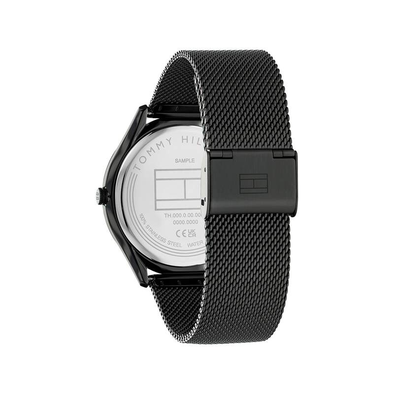 Montre TOMMY HILFIGER Becker homme bracelet acier noir - vue 3