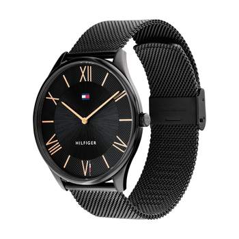 TOMMY HILFIGER Becker herenhorloge zwart stalen armband