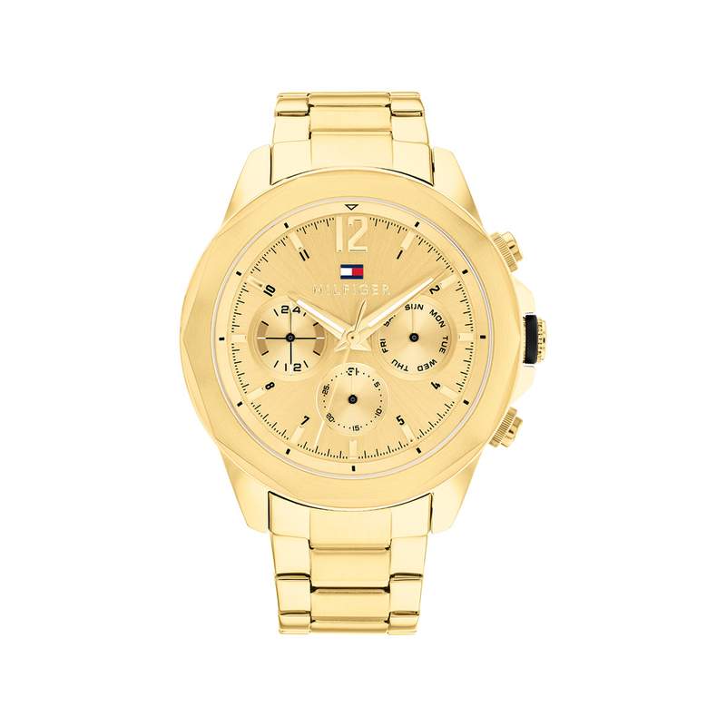 Montre TOMMY HILFIGER Lars homme bracelet acier doré jaune - vue 1