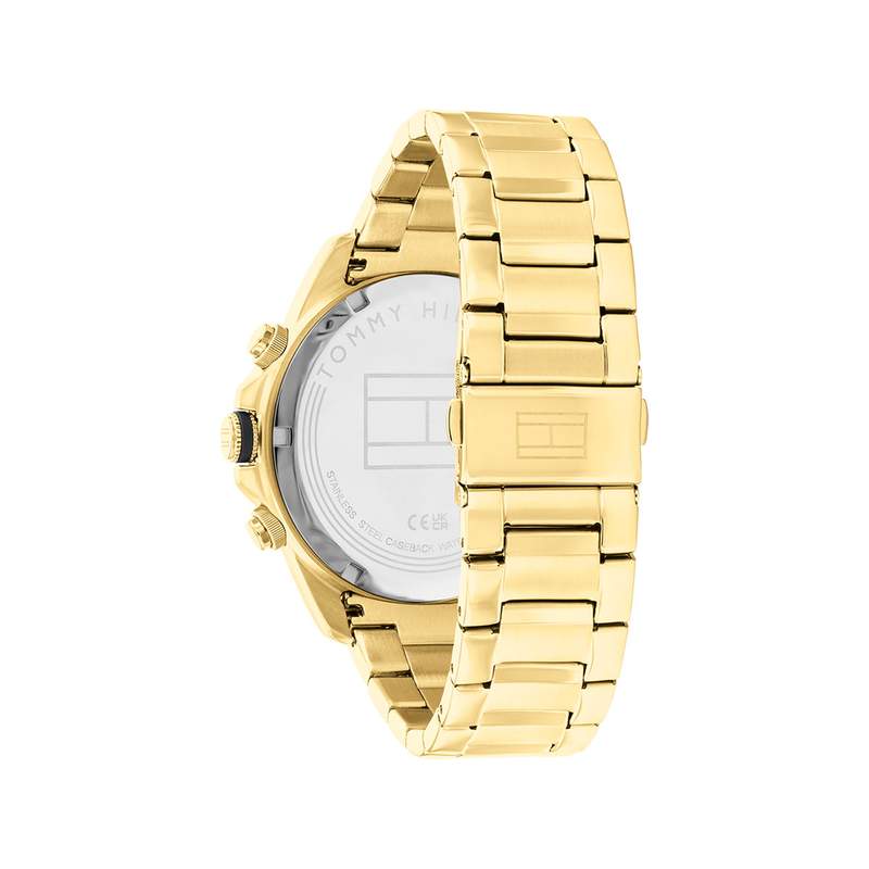 Montre TOMMY HILFIGER Lars homme bracelet acier doré jaune - vue 3
