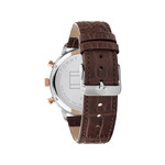 Montre TOMMY HILFIGER leonard homme bracelet cuir marron - vue 3