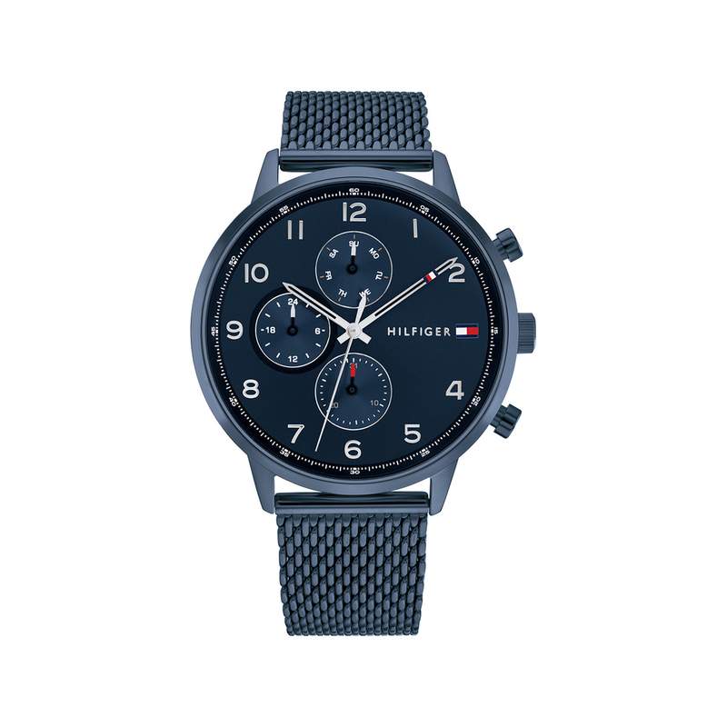 Montre TOMMY HILFIGER Leonard homme bracelet acier bleu - vue 1