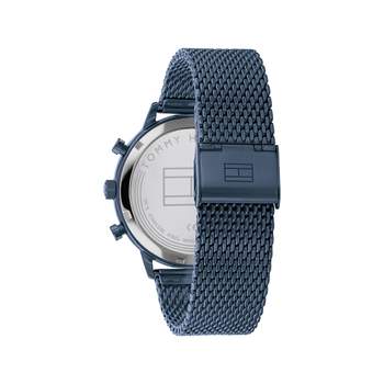 TOMMY HILFIGER Leonard herenhorloge stalen armband blauw