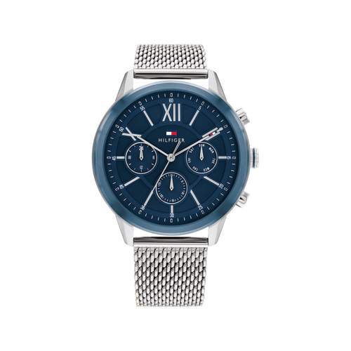TOMMY HILFIGER Morrison herenhorloge staalblauw roestvrij stalen armband grijs