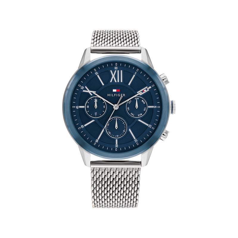 Montre TOMMY HILFIGER Morrison homme acier bleu bracelet acier gris - vue 1