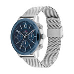 Montre TOMMY HILFIGER Morrison homme acier bleu bracelet acier gris - vue D1