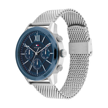 Montre TOMMY HILFIGER Morrison homme acier bleu bracelet acier gris
