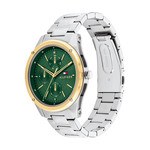 Montre TOMMY HILFIGER tyler homme acier bicolore bracelet acier gris - vue D1