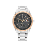 Montre TOMMY HILFIGER Tyler homme acier doré rose bracelet acier gris - vue 1