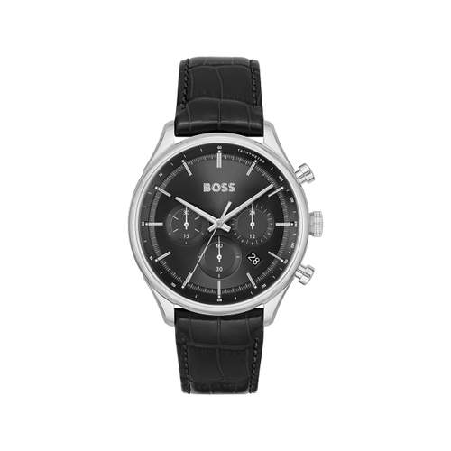 Montre BOSS Sport Lux homme acier bracelet cuir noir