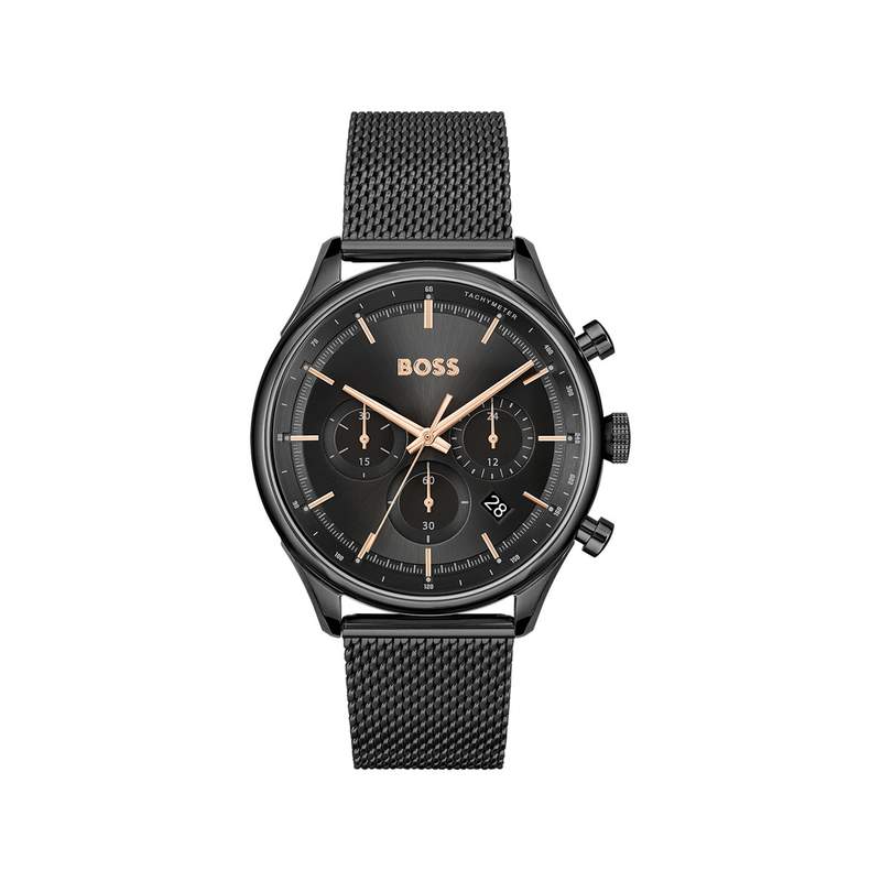 Montre BOSS Sport Lux homme bracelet acier noir - vue 1