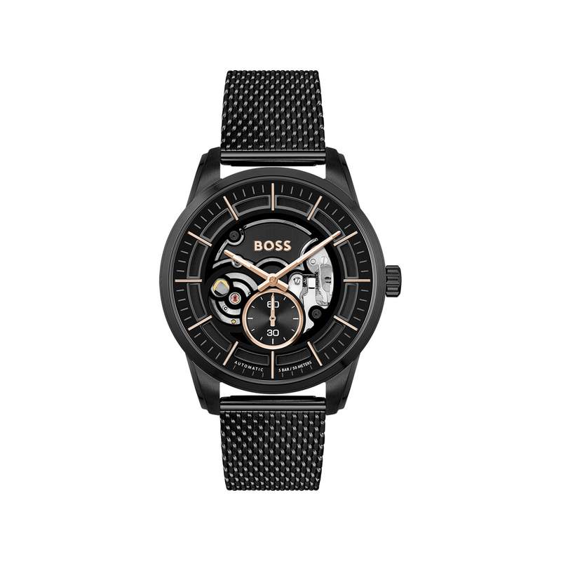 Montre BOSS Sport Lux homme bracelet acier noir - vue 1