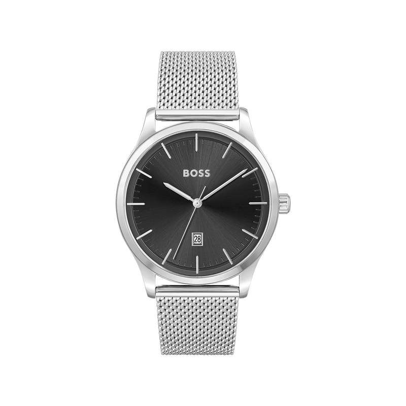 Montre BOSS Business homme bracelet acier gris - vue 1