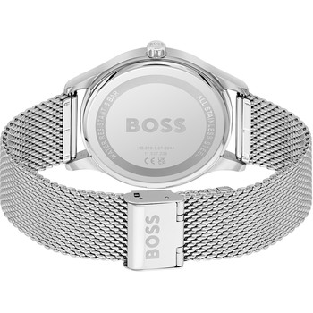 BOSS Business herenhorloge grijs roestvrij stalen armband