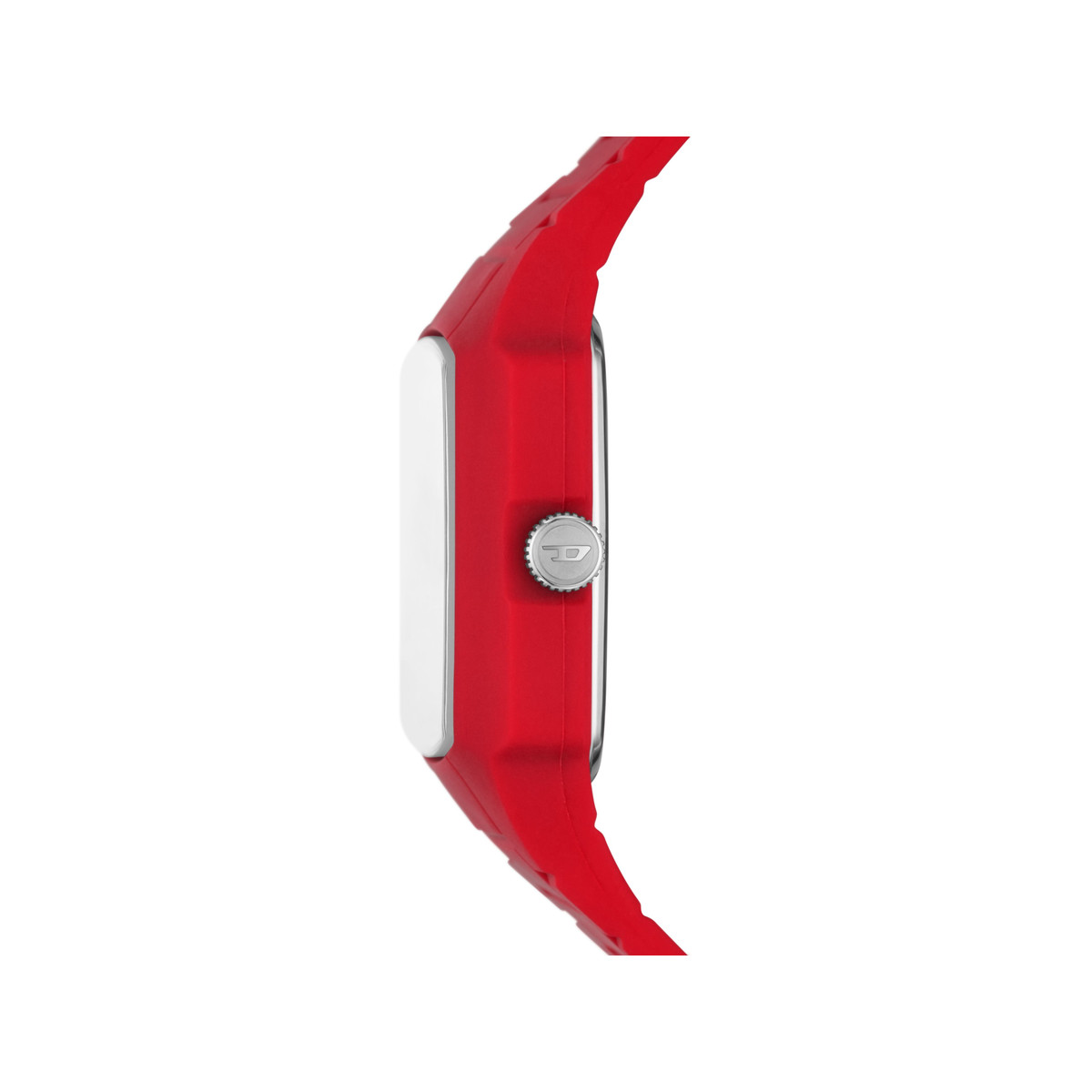Montre DIESEL Cliffhanger 2.0 homme acier rouge bracelet silicone rouge - vue 2
