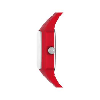 Montre DIESEL Cliffhanger 2.0 homme acier rouge bracelet silicone rouge