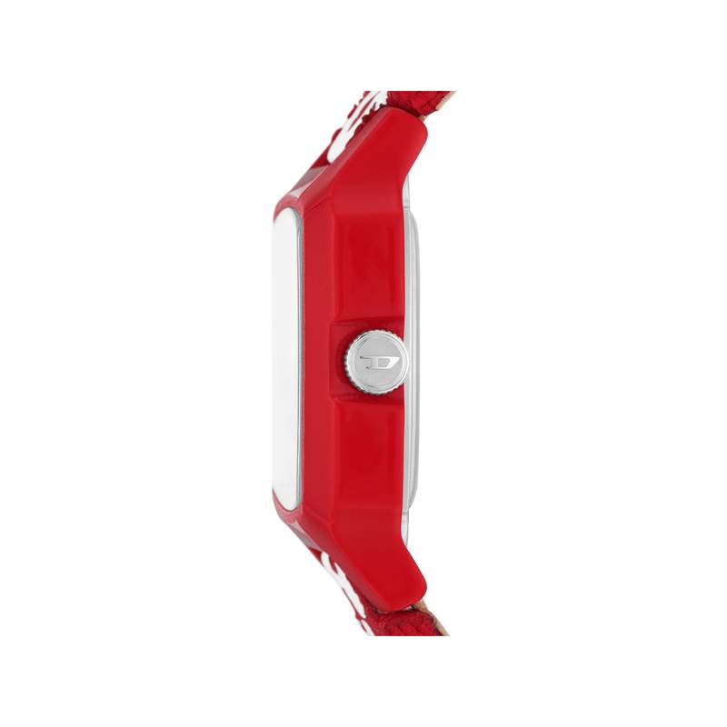 Montre DIESEL Cliffhanger homme solaire bracelet tissu rouge - vue 2