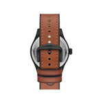 Montre FOSSIL Defender homme solaire acier noir bracelet cuir marron - vue 3