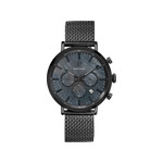 Montre PIERRE LANNIER Baron homme chronographe bracelet acier noir - vue 1