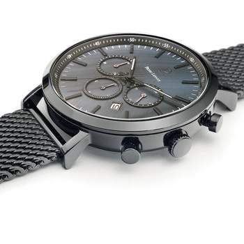 Montre PIERRE LANNIER Baron homme chronographe bracelet acier noir
