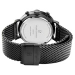 Montre PIERRE LANNIER Baron homme chronographe bracelet acier noir - vue 3
