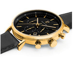 Montre PIERRE LANNIER Baron homme chronographe bracelet cuir noir - vue 2