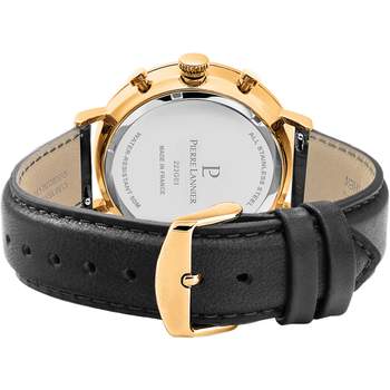 Montre PIERRE LANNIER Baron homme chronographe bracelet cuir noir