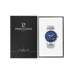Montre PIERRE LANNIER Cronos homme chronographe bracelet acier - vue D1