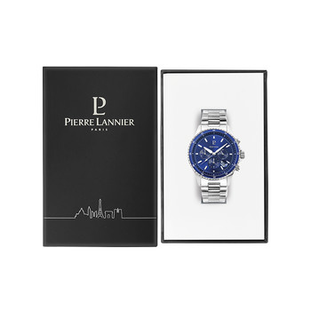 Watch PIERRE LANNIER Cronos man chronograph steel bracelet