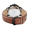Montre PIERRE LANNIER Sentinelle homme chronographe acier noir  bracelet cuir brun - vue V3