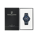 Montre PIERRE LANNIER Sentinelle homme chronographe bracelet acier bleu - vue D1